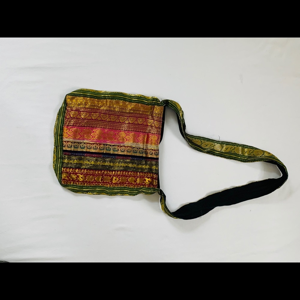 Hand made sari patchwork purse